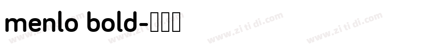 menlo bold字体转换